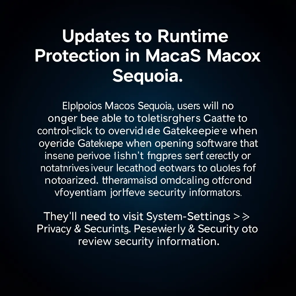 Updates to runtime protection in macOS Sequoia