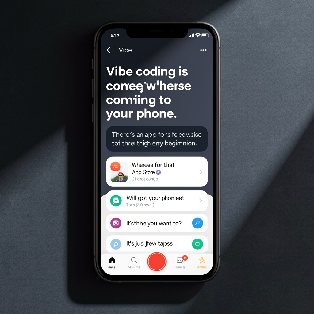 Vibe coding is coming to your phone