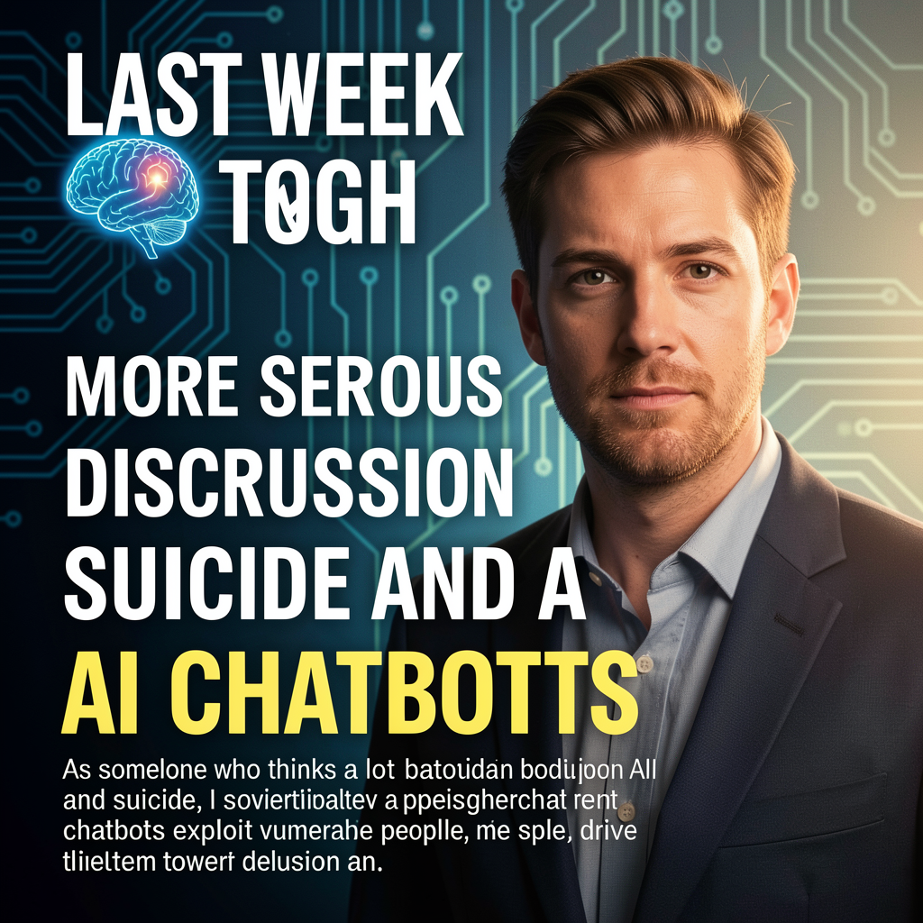 We Need A More Serious Discussion About Suicide And AI Chatbots