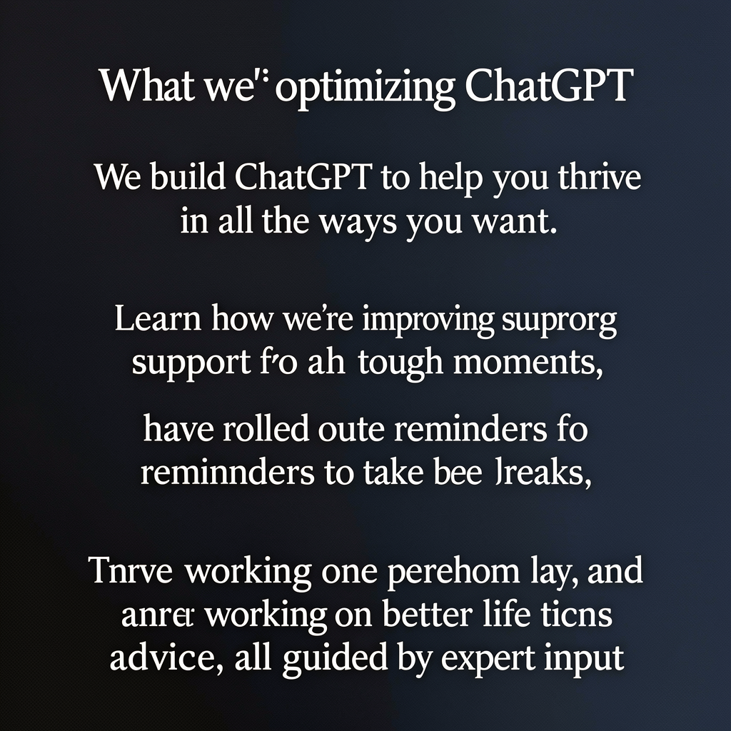 What we’re optimizing ChatGPT for