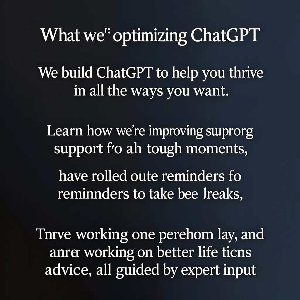 What we’re optimizing ChatGPT for