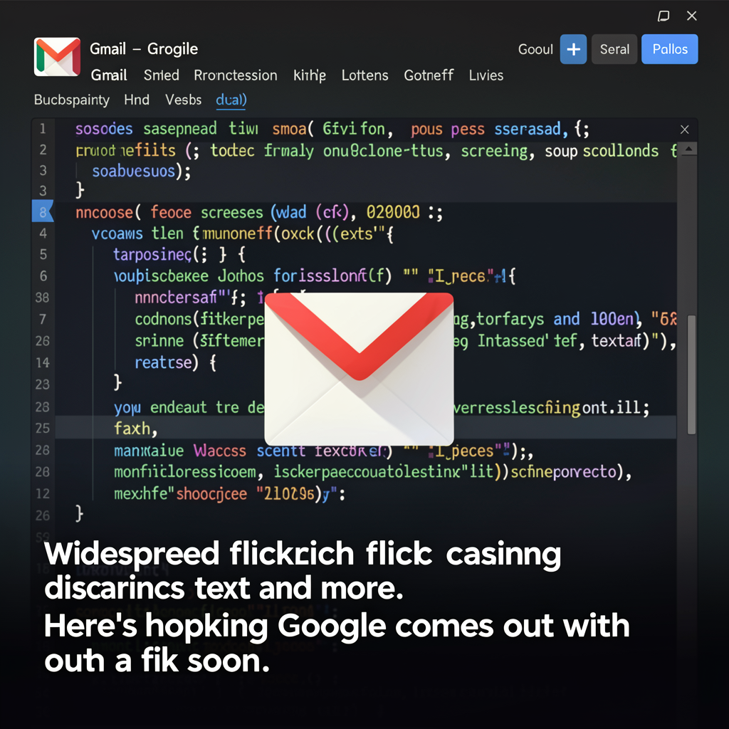 Widespread Gmail glitch causing flickering screens, disappearing text, and more