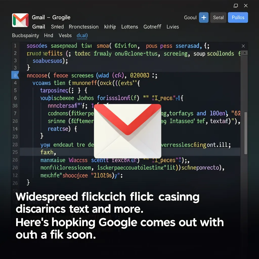 Widespread Gmail glitch causing flickering screens, disappearing text, and more