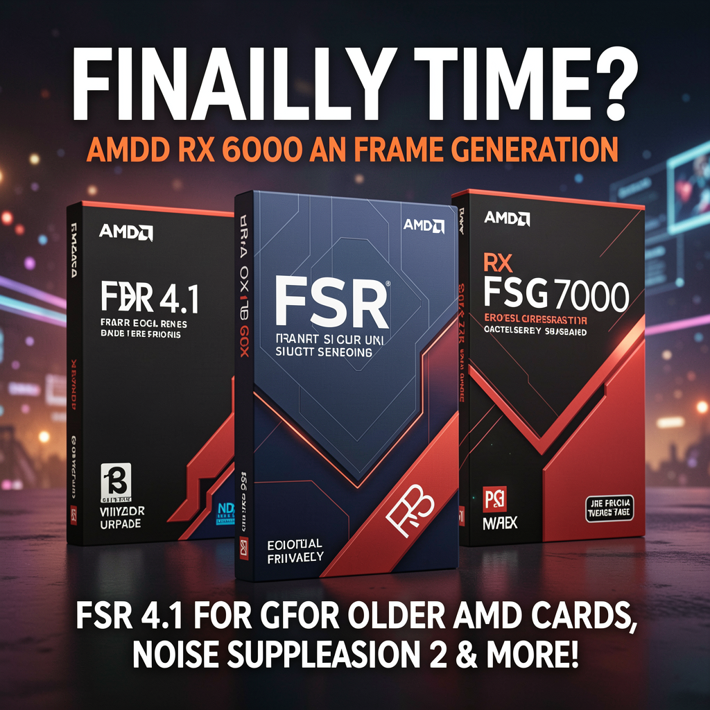 Will AMD RX 6000 and RX 7000 cards get FSR 4.1 frame generation with 26.3.1 driver update.