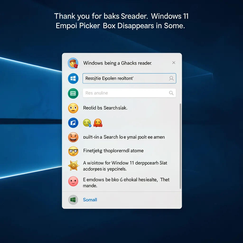 Windows 11 Emoji Picker Search Box Disappears in Some Builds, Restarting Explorer Restores It