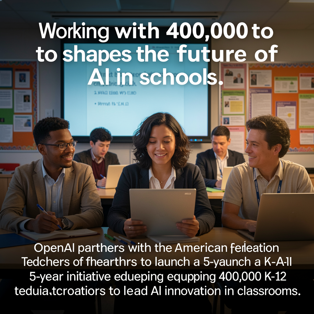 Working with 400,000 teachers to shape the future of AI in schools