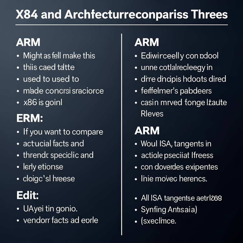 x86 and ARM architectures comparison thread.