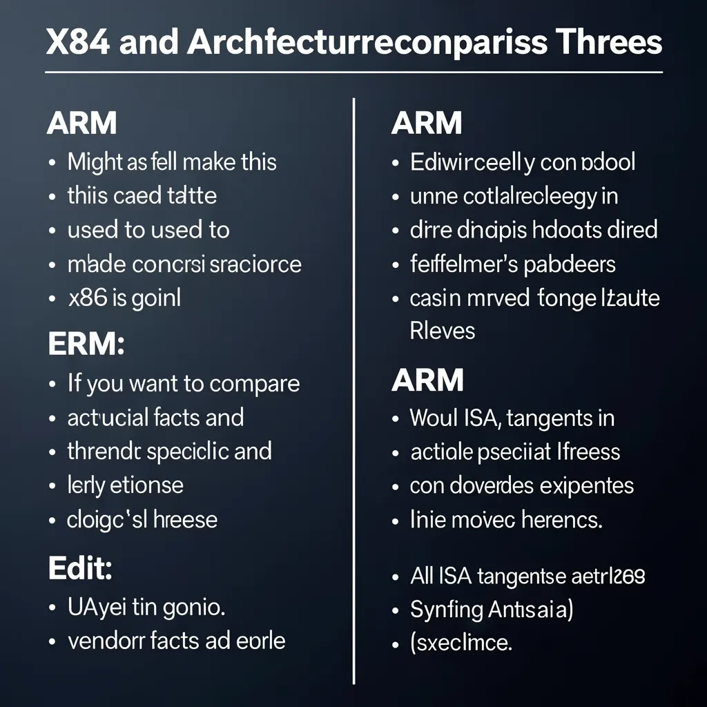 x86 and ARM architectures comparison thread.