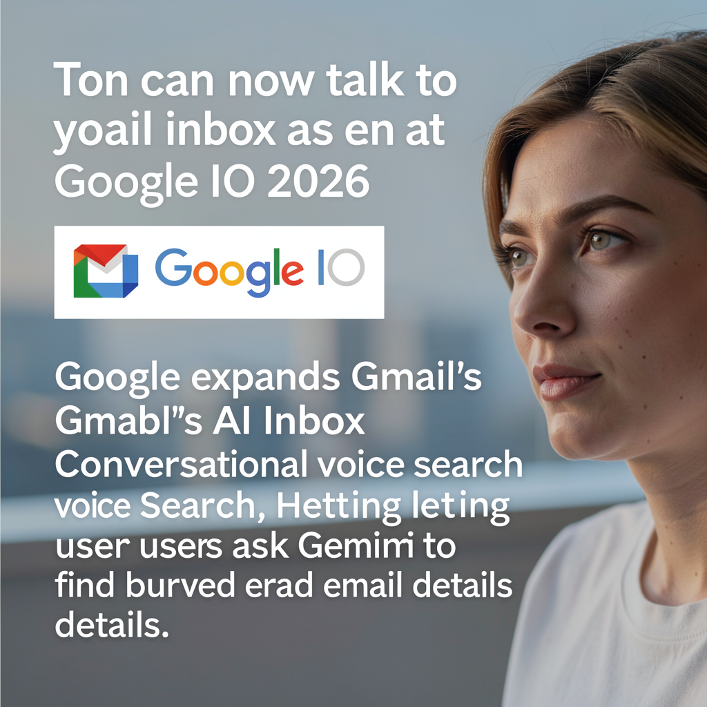 You can now talk to your Gmail inbox, as seen at Google IO 2026