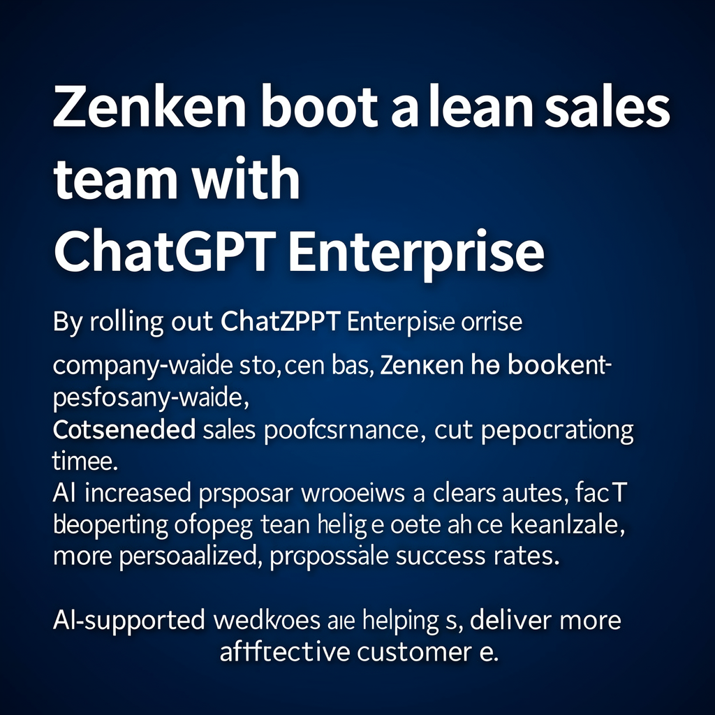 Zenken boosts a lean sales team with ChatGPT Enterprise