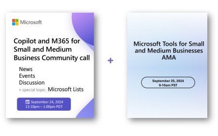 Two upcoming Copilot and M365 for SMB Community offerings