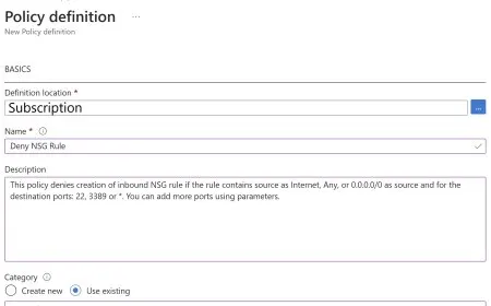 Enforcing Inbound NSG Restrictions Through Azure Policy