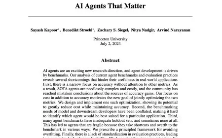 New paper: AI agents that matter