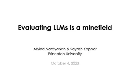 Evaluating LLMs is a minefield