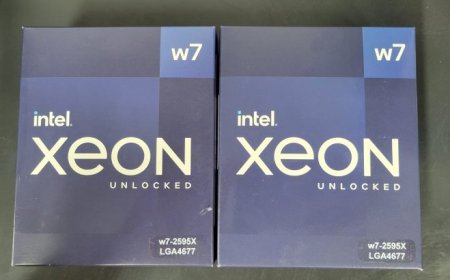 Intel’s Sapphire Rapids Refresh Retail Boxes Pictured, Featuring Xeon W7-2595X 26-Core Workstation CPU