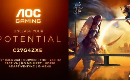AOC AGON C27G4ZXE Gaming Monitor: 27″ Fast VA Panel With 280Hz Refresh Rate & 1500R Curve