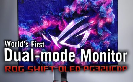 ASUS Teases ROG SWIFT PG32UCDP OLED: 32″ Dual-Mode Gaming Monitor, Switches Between 4K 240Hz & FHD 480Hz