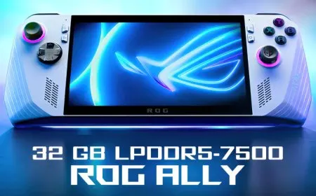 ASUS ROG Ally Handheld Custom Modded With Faster LPDDR5X Memory & 32 GB Capacity