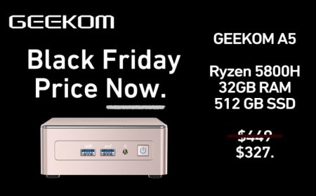 Exclusive Black Friday Deal: $122 OFF Geekom A5 With Ryzen 5800H (Was $449), Valid Till November 15