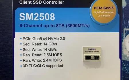 SiliconMotion Readies SM2508 PCIe Gen5 SSD Controller: Up To 14 GB/s Speeds, 2.5 Million IOPS At 3.5W