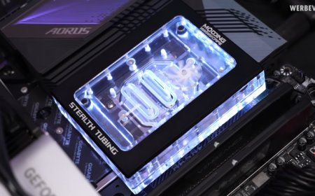 This Unique CPU Waterblock Goes For A Stealthy Approach By Hiding Tubing Behind Motherboards