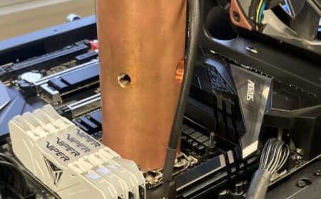 8-Pound Copper Block Used To Cool An Intel Core i9 CPU, But At What Cost?