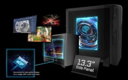 ASRock Side-Panel Kit Puts A 13.3″ IPS Display On Your PC Case Side-Panel For $150 US