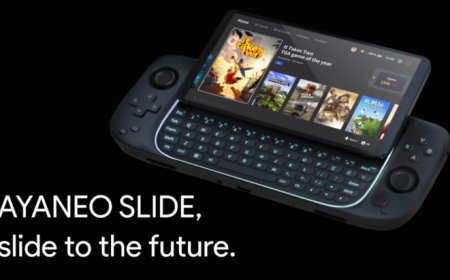 AYANEO Slide Is An Updated Handheld Console Design Featuring A Slidable RGB Keyboard