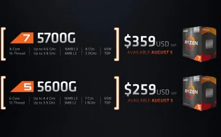 AMD Announces Ryzen 7 5700G & Ryzen 5 5600G ‘Cezanne’ Desktop APUs For DIY Segment, Launching on 5th August