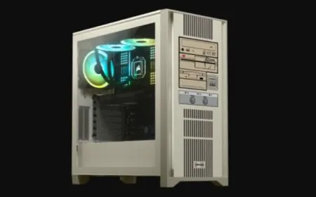 The RestoMod PC’s Design is a Beige Tower with A Mock CD and Floppy Drive