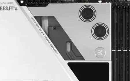 ASUS Maximus XII Extreme Gundam Motherboard Pictured, Comes With A Pre-Installed EK Mono Block & An Extremely…