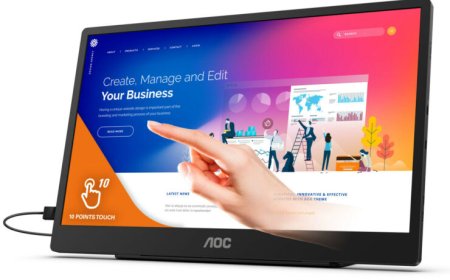 AOC Lauches the 16T2 Portable USB-C Touchscreen Monitor Featuring a 15.6″ Screen Size