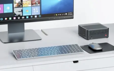 Front view of the MINISFORUM DeskMini H31G mini PC with a dedicated GPU