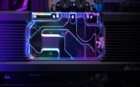 Corsair Hydro X Series XG7 RGB GPU water block cools NVIDIA GeForce RTX 30 Series graphics cards.
