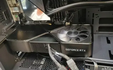 The NVIDIA GeForce RTX 3090 graphics card occupies three expansion slots inside a standard ATX case.