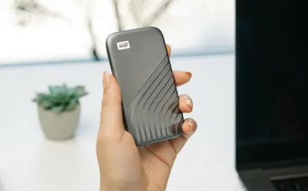 The Western Digital My Passport SSD is shown in multiple colors with storage capacities up to 2TB.