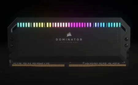 The Corsair Dominator Platinum RGB DDR5 memory module is rated at 6600 Mbps.