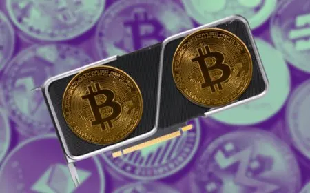 The photograph shows an NVIDIA GeForce RTX 30 LHR graphics card used for cryptocurrency mining on Linux.