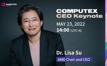 AMD CEO Lisa Su presents a keynote on high-performance computing at Computex 2022.