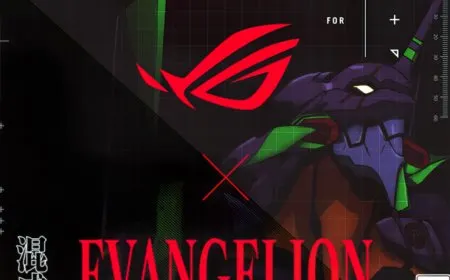 ASUS graphics cards and motherboards featuring Neon Genesis Evangelion anime artwork