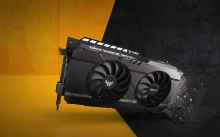The ASUS TUF Gaming GeForce RTX 3050 graphics card features a dual-fan cooling design.