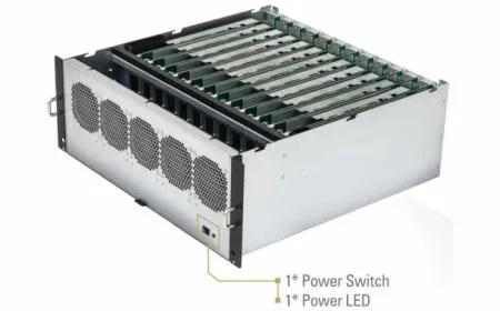ASRock BC-250 mining rig chassis housing repurposed AMD APUs originally designed for the PlayStation 5.