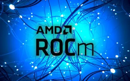 AMD ROCm 5.0.2 release banner displaying the software logo and version details