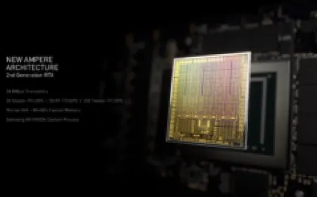 The NVIDIA GeForce RTX 3090 Ti graphics card is displayed to showcase its cooling fans and rear connectors.