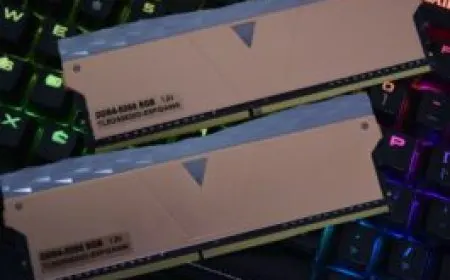 V-Color PRISM Pro RGB Golden ARMIS 32 GB DDR4-5066 sits next to TeamGroup T-Force Xtreem ARGB 32 GB DDR4-4000
