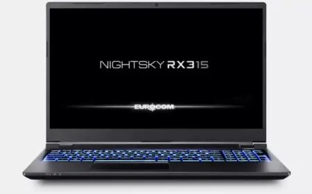 The Eurocom Nightsky RX315 laptop features an Intel Core i7 processor and an RTX 3080 graphics card.