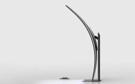 The Samsung Odyssey Ark features a 55-inch curved screen that rotates between landscape and portrait orientations.