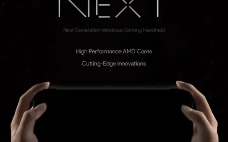 AMD high performance processor chips are featured for use in the AYANEO Next handheld gaming console.