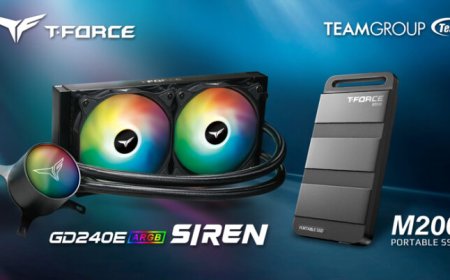 TEAMGROUP SIREN GD240E AIO ARGB CPU Liquid Cooler with LGA 1700 Compatibility and M200 Portable SSD WIP