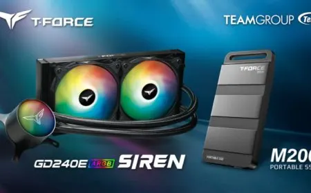 TEAMGROUP SIREN GD240E AIO ARGB CPU liquid cooler and M200 portable SSD